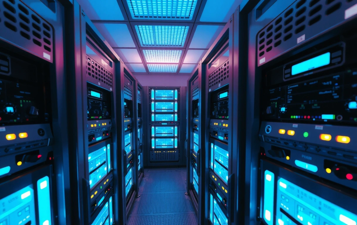 Arte futuristica server rack