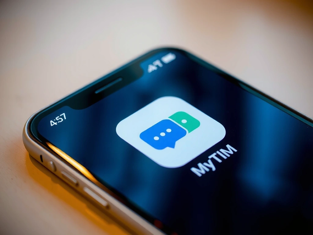 Interfaccia app MyTIM con chat attiva