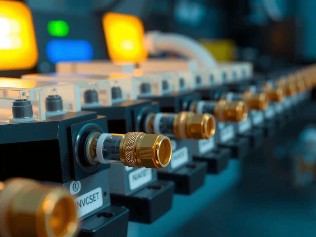 Connettori fibra ottica in primo piano