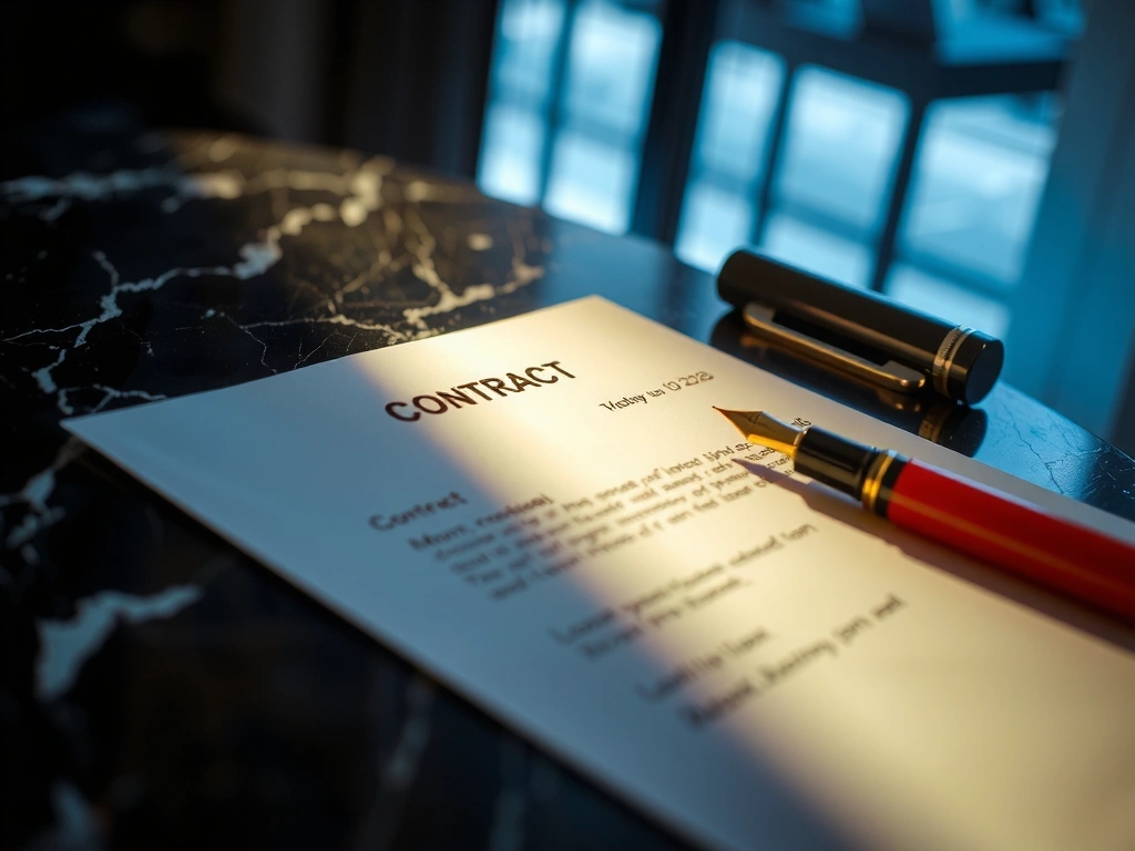 Documenti contrattuali premium illuminati